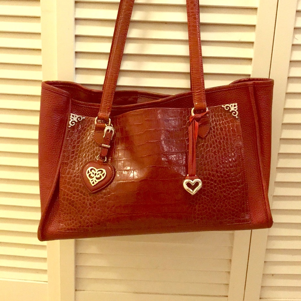 Brighton Purse - leather red in color